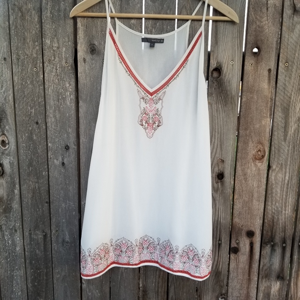 Matty m  embroidered  cami top size  small